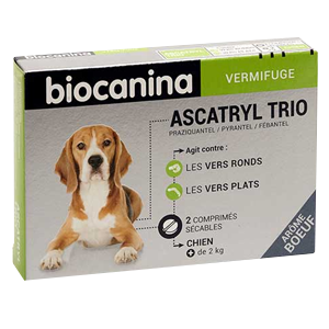 Ascatryl trio - Vermifuge - Chien - 2 comprimés - Biocanina - Produits-veto.com