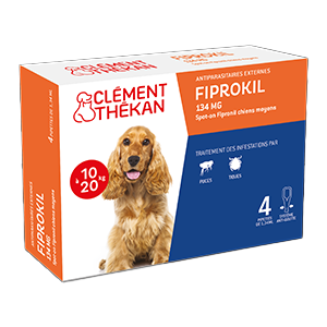 Fiprokil 134 mg - Spot-on - Fipronil - de 10 à 20 kg - Antiparasitaire - Chien - Clément Thékan - Produits-veto.com