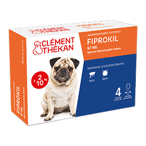 Fiprokil - 67 mg - Cães pequenos - Antiparasitário - de 2 a 10 kg - CLÉMENT THÉKAN