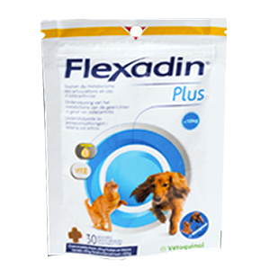 Flexadin plus - Soutien articulaire - arthrose - Chien moins de 10 kg - 30 bouchées - VETOQUINOL - Produits-veto.com