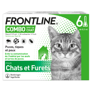 Frontline Combo - Anti-puces - Chat - 6 pipettes - Produits-veto.com