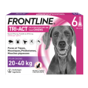 Frontline Tri-act - Anti-puces - Chien L - 6 pipettes - Produits-veto