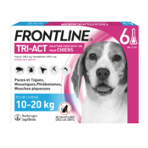 Frontline Tri-act - Anti-puces - Chien M - 6 pipettes - Produits-veto