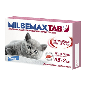 Milbemax Tab - Vermifuge - Chaton - 2 comprimés - Elanco - Produits-veto.com