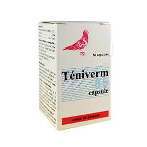 Teniverm 0.5 - Vermifuge - 50 capsules - Oiseaux - BIOVE