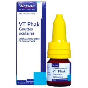 VT Phak - Gouttes oculaires - Flacon de 5mL - VIRBAC - Produits-veto.com
