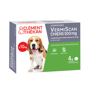 Vermiscan 500 mg - Vermifuge - Chien de plus de 10kg - Clément Thékan - Produits-veto.com
