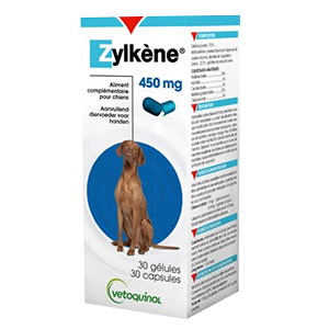 Zylkene - 450 mg - Anti stress - Chien - 30 comprimes - VETOQUINOL - Produits-veto.com