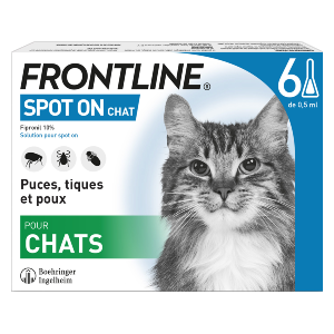 Frontline - Anti-puces - Spot On - Chat - 6 pipettes - Produits-veto.com