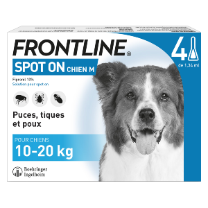 Frontline - Anti-puces - SpotOn - Chien - M - 4 pipettes - Produits-veto.com