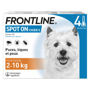 Frontline - SpotOn - Chien - S - 4 pipettes - Produits-veto.com