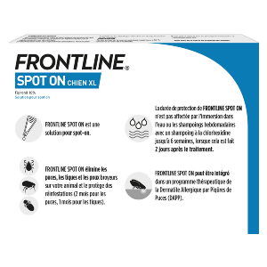 Frontline - Anti-puces - SpotOn - Chien - XL - 6 pipettes - back - Produits-veto.com