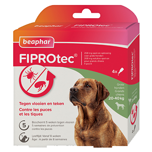 FiproTec - Antiparasitics - 268 mg - Large Dog - from 20 to 40kg - 4 pipettes - BEAPHAR - Products-veto.com