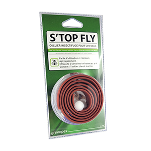 Collier S'top-Fly - Marron - Insectifuge - Cheval - GreenPex - Produits-veto.com