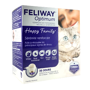 Feliway Optimum - Diffuseur et Recharge 48 ml - 30 Jours - Stress & Conflit - CEVA