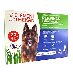 Perfikan - Antiparasitaires externes - 268 mg/2400 mg - Grand chiens - de 20 à 40 kg - CLÉMENT THÉKAN