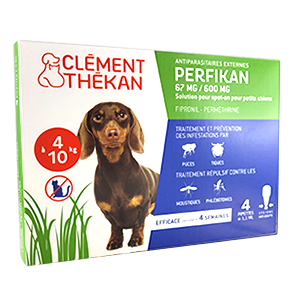 Perfikan - Antiparasitaires externes - 67 mg/600 mg - Petits chiens - de 4 à 10 kg - CLÉMENT THÉKAN