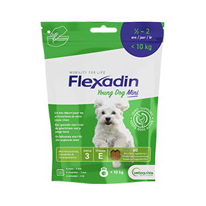 Flexadin - 4life - Mobilité et Articulations - Young dog mini - 60 bouchées - VETOQUINOL - Produits-Veto.com